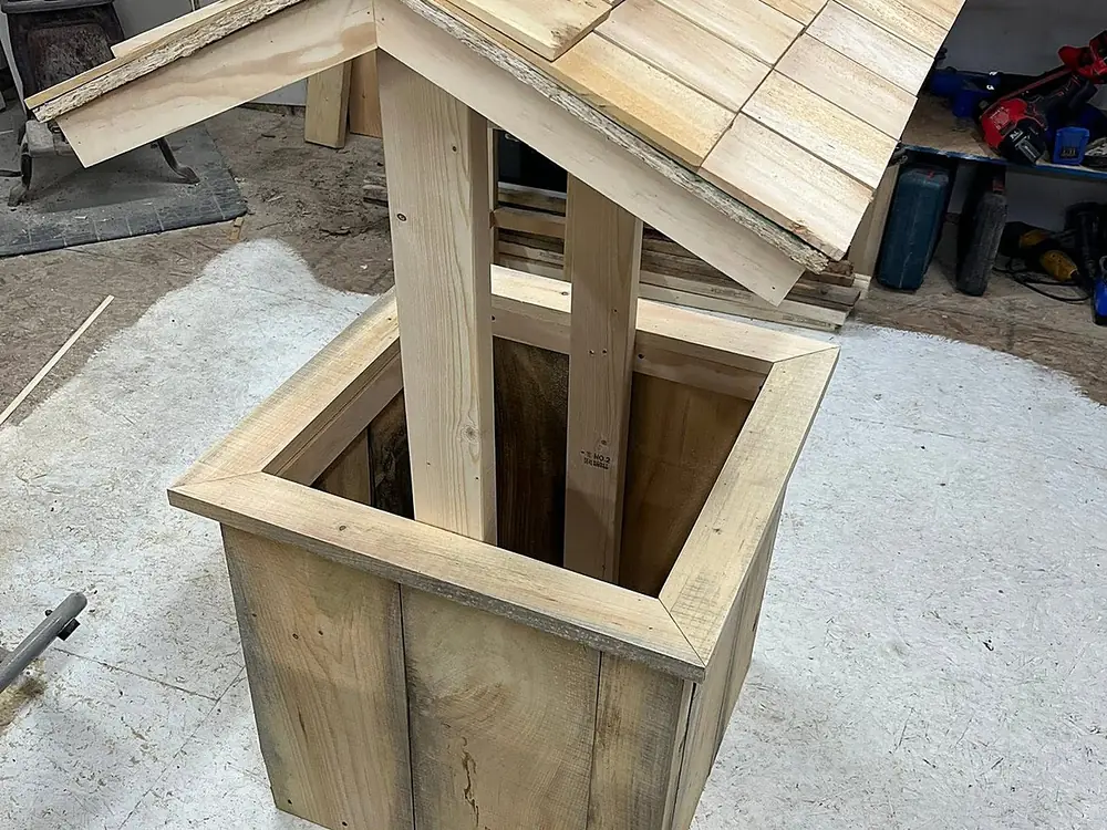 Handmade cedar planter
