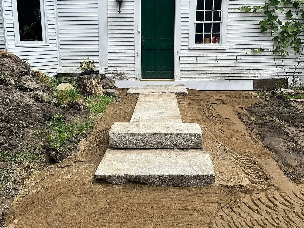 Granite slab steps